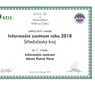 Certifikát Informační centrum roku 2018 Středočeský kraj
